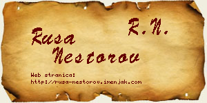 Rusa Nestorov vizit kartica